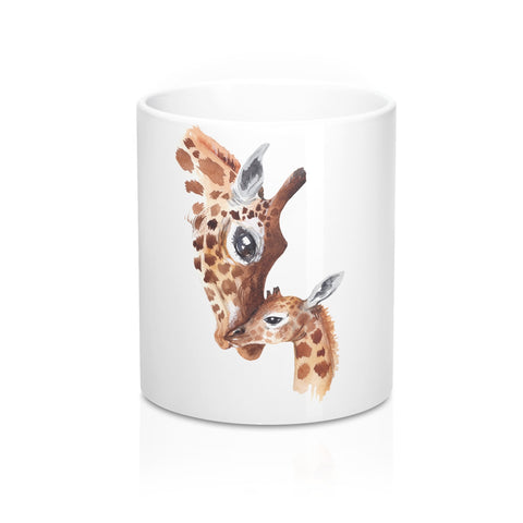 Giraffe Mom and Baby Coffee Mug 11oz