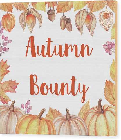 Autumn Bounty Wood Print Wall Art Home Decor for the Fall
