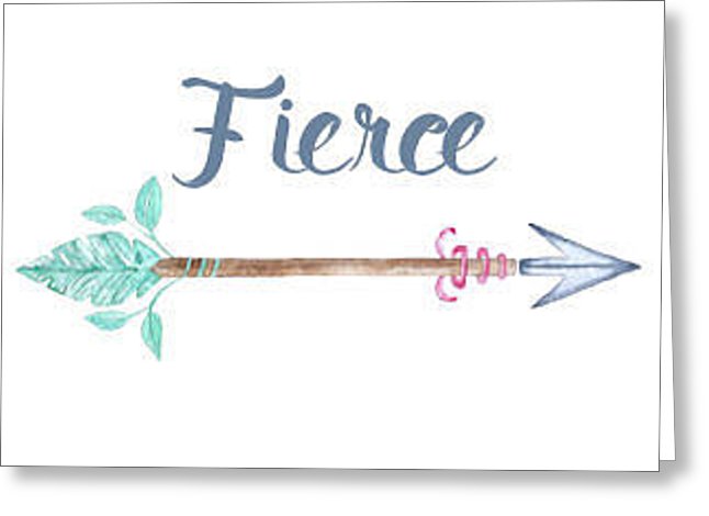 Fierce Inspirational Blank Note Card, Greeting Card with Envelope