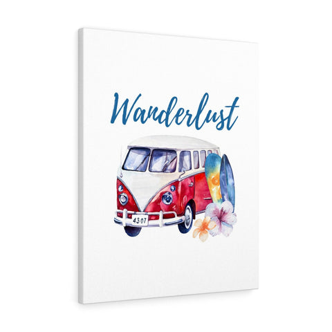 VW Bus Beach Surfboard Canvas Gallery Wraps Wall Art