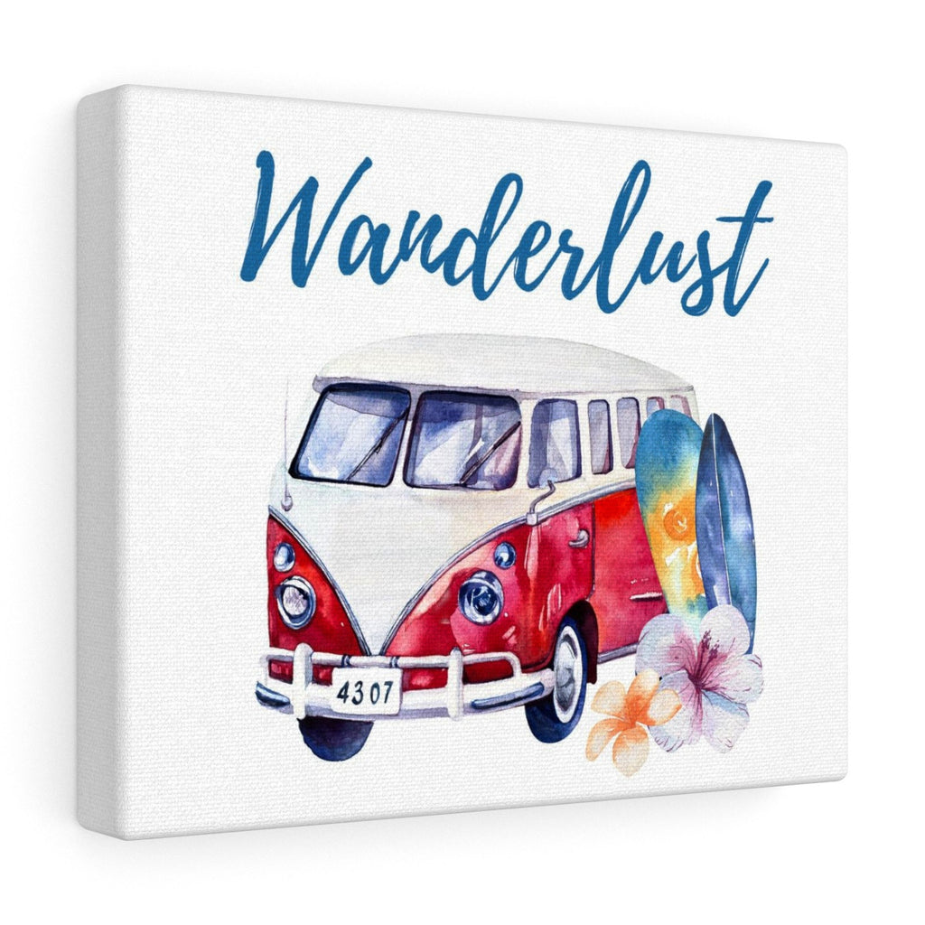 VW Bus Beach Surfboard Canvas Gallery Wraps Wall Art