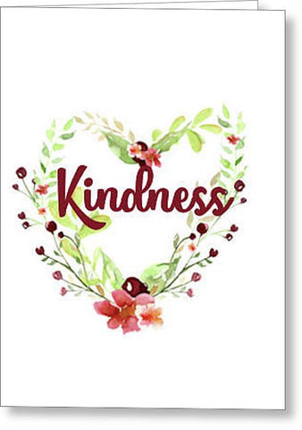 Kindness Inspirational Blank Note Card, Greeting Card with Envelope
