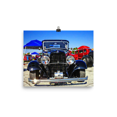 1932 Ford Hot Rod Poster for Guys Matte Finish Garage Wall Art