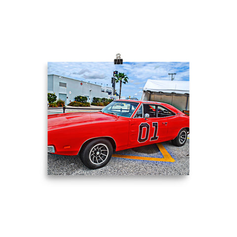 1969 Dodge Charger General Lee Wall Art Poster Print for Guys
