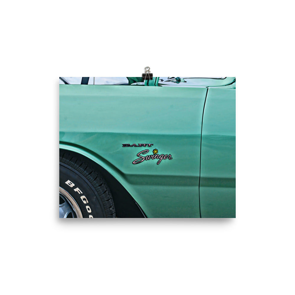 Dodge Dart Swinger Muscle Car Wall Art Poster Print fro Mopar Fans