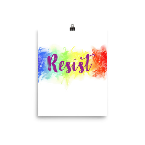 Resist Wall Art Poster for Resisters Colorful Print Home Decor