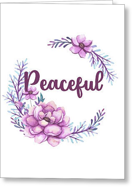 Peaceful Inspirational Blank Note Card, Greeting Card with Envelope