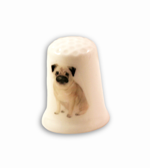 Pug Dog Handmade Collectible Thimbles