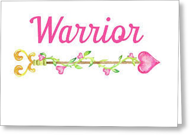 Warrior Inspirational Blank Note Card, Greeting Card with Envelope