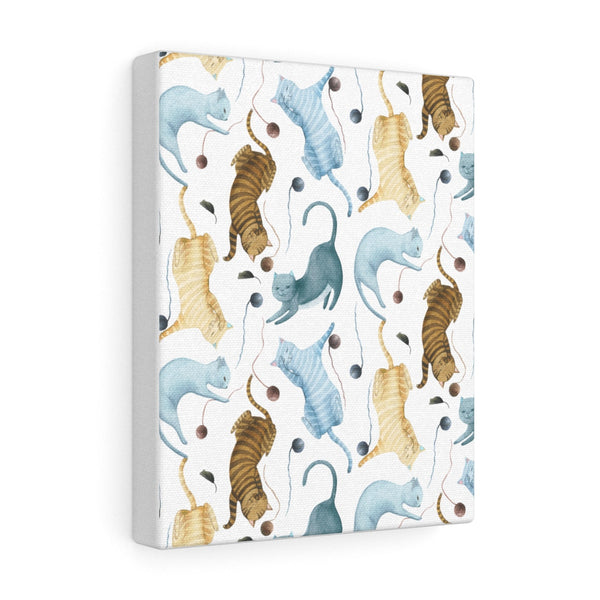 Playful Watercolor Cats Canvas Gallery Wraps Wall Art Home Decor