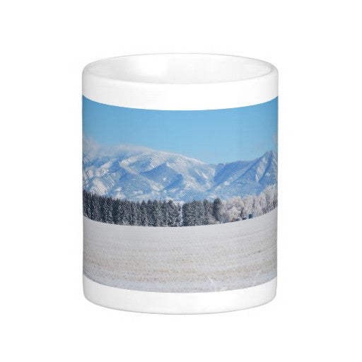 Bozeman Montana Rocky Mountain Winter Coffee Mugs 11oz 15oz Ceramic
