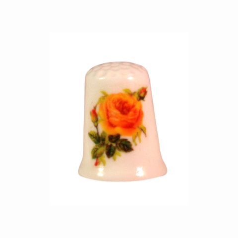 Yellow Rose Handmade Collectible Thimbles